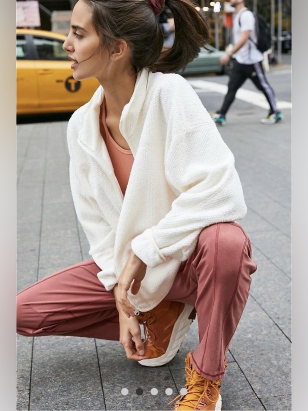 🤍 Free People Movement Ziggy Fleece Jacket ✨ Cream Brushed Sail Cozy Size S - Picture 5 of 8